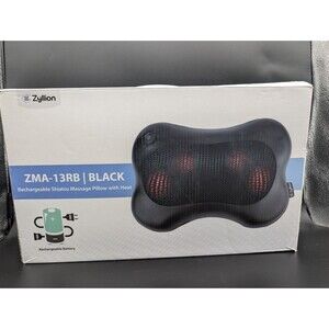 NEW Zyllion ZMA-13RB Shiatsu Back and Neck Massager with Heat - Rechargeable